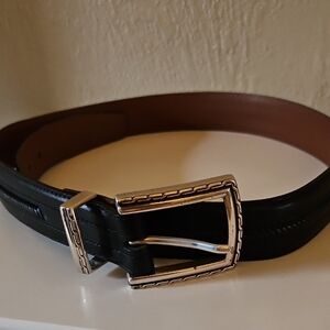 Brighton Black Leather Belt